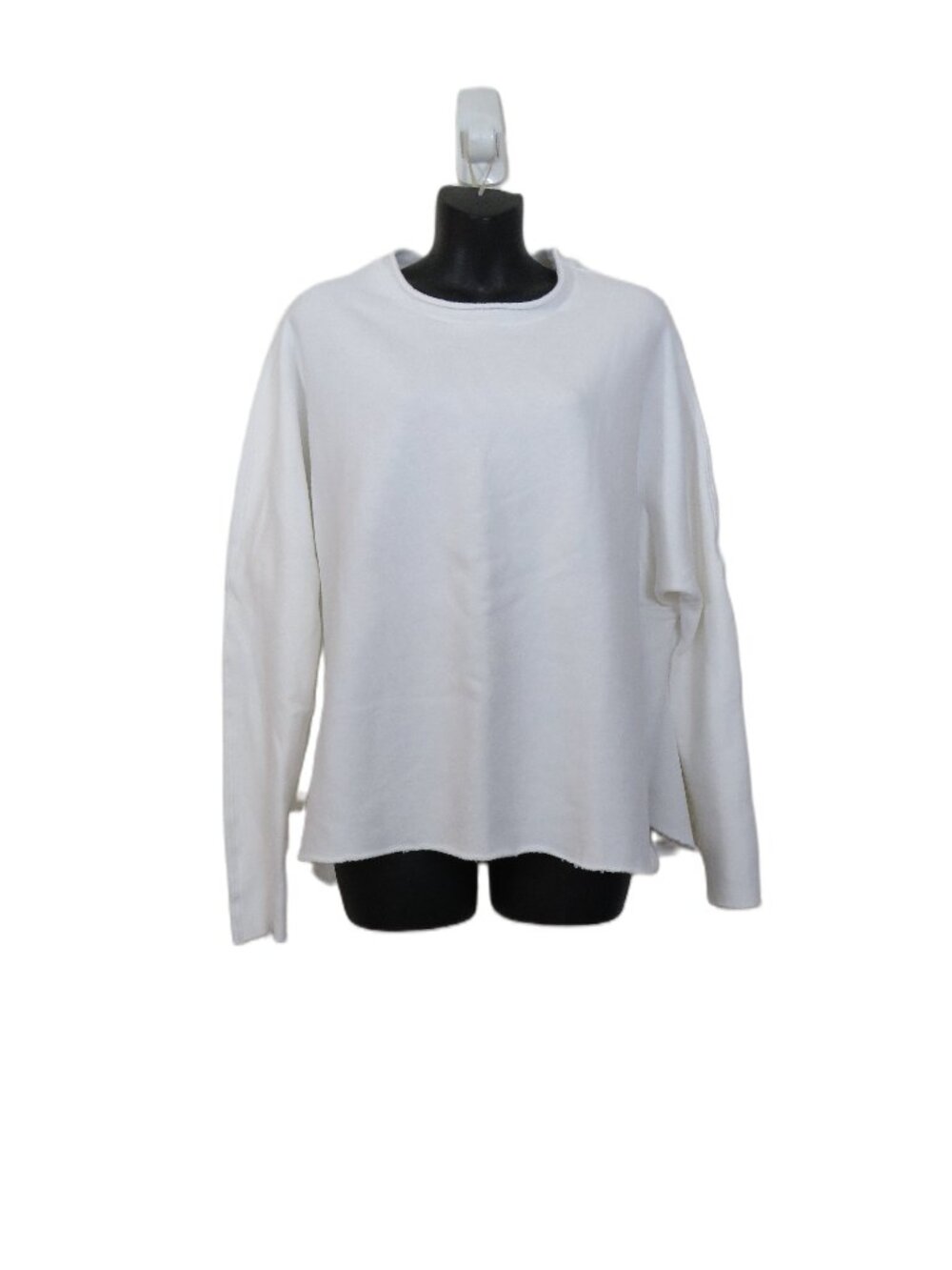 Frank & Eileen size XS Long Sleeve Capelet Sweatshirt White Pullover